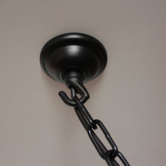 Handmade Rustic Wooden Chandelier - Wood Beam Industrial Pendant Lamp