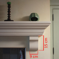 Victorian Style Solid Wood Mantel Piece, Floating Shelf with Corbels