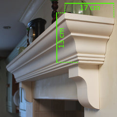 Victorian Style Solid Wood Mantel Piece, Floating Shelf with Corbels
